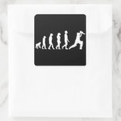Cricket-Evolution Quadratischer Aufkleber (Tasche)