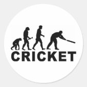 Cricket-Evolution Runder Aufkleber (Vorderseite)