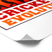 Cricket Evolutionn Funny Sport Fan Cricketer Novel Poster (Ecke)