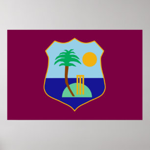 Cricket-Fahne des West Indies Poster