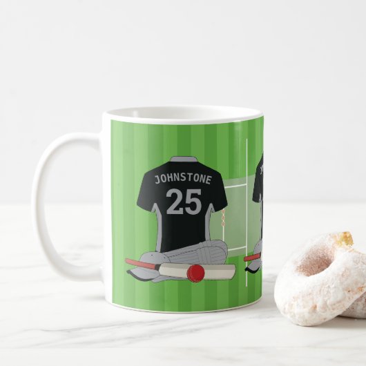 Cricket Fan/ Player (BLSL) Kaffeetasse (Mit Donut)