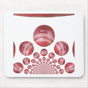 Cricket-Fan-Shirt mit Cricketball-Muster Mousepad