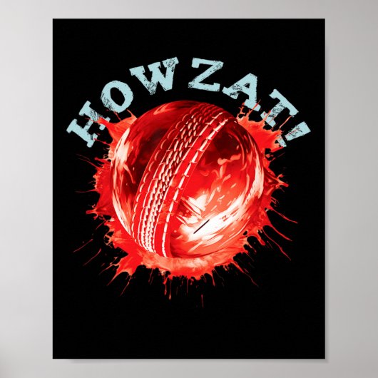 Cricket Fans S Howzat! Cricket Ll S Distressed Eff Poster (Vorne)