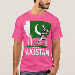 Cricket-Flagge Pakistans für pakistanisches Cricke T-Shirt