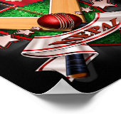 Cricket-Flagge von Nepal neu Poster (Ecke)