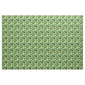 Cricket Floral Pattern Grün + Schwarz Stoff (Fat Quarter (45,7 x 55,9 cm))