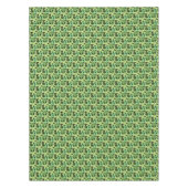 Cricket Floral Pattern Grün + Schwarz Tischdecke (Vorderseite)