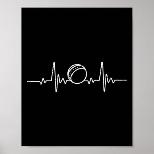 Cricket Funny Heartbeat For Cricket Player Ll Love Poster (Vorne)