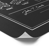 Cricket Game blueprint Poster (Ecke)