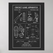 Cricket Game blueprint Poster (Vorne)
