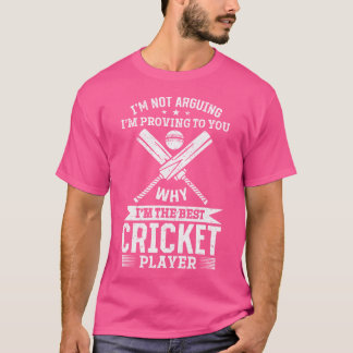 Cricket Game Cricketing Ich bin der beste Cricket- T-Shirt