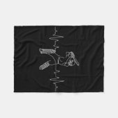 Cricket Game Heartbeat - Tsman Cricketer Bowler Tt Fleecedecke (Vorderseite (Horizontal))