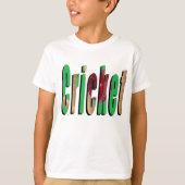Cricket Game Logo, Jungs Weißer T - Shirt (Vorderseite)