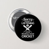 Cricket Game Player Ll T Coach Cricketer Button (Vorne & Hinten)