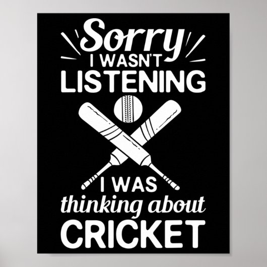 Cricket Game Player Ll T Coach Cricketer  Poster (Vorne)