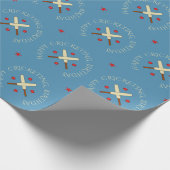 Cricket-Geburtstagsstage Geschenkpapier (Ecke)