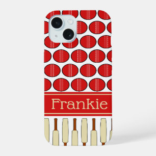 Cricket gemustert individuelle Name iPhone 15 Hülle