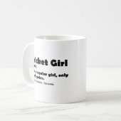 Cricket Girl Funny Definition Cricket Lover Kaffeetasse (Vorderseite Links)