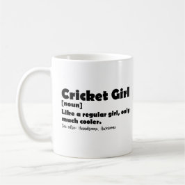 Cricket Girl Funny Definition Cricket Lover Kaffeetasse