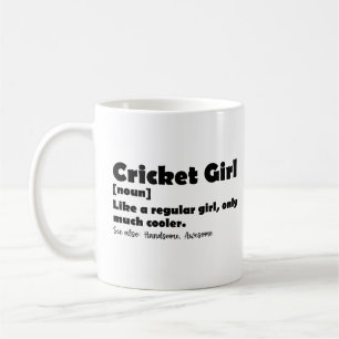 Cricket Girl Funny Definition Cricket Lover Kaffeetasse
