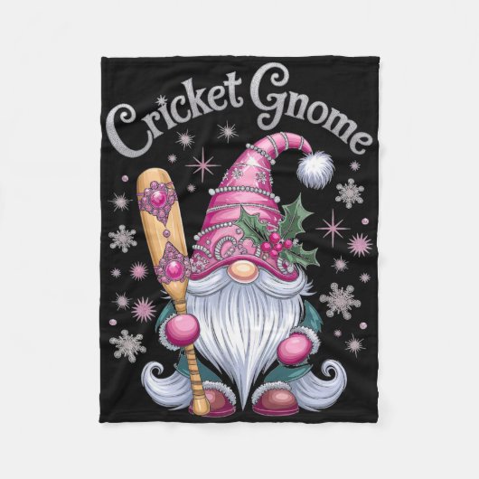 Cricket-Gnom-Weihnachts-Spaß-Cheer Fleecedecke (Vorderseite)