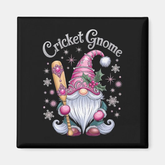 Cricket-Gnom-Weihnachts-Spaß-Cheer Magnet (Vorne)