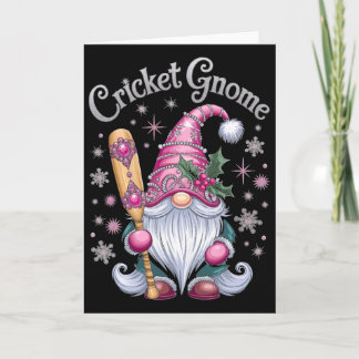Cricket Gnome Christmas Fun Cheer Karte