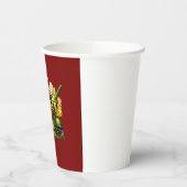 Cricket Gold Emblem Sport Inspired 8oz Paper Cup Pappbecher (Links)
