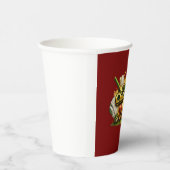Cricket Gold Emblem Sport Inspired 8oz Paper Cup Pappbecher (Rechts)