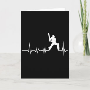 Cricket-Herzschlag-Grafikdruck-T-Shirt für Cricket Karte