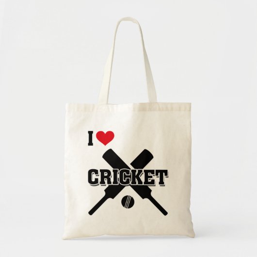 Cricket, I Liebe Cricket Tragetasche (Vorne)
