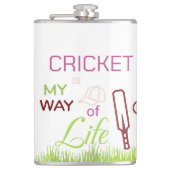 Cricket in my life flachmann (Vorderseite)