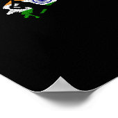 Cricket India Flag Jersey Vintage Gift  Poster (Ecke)