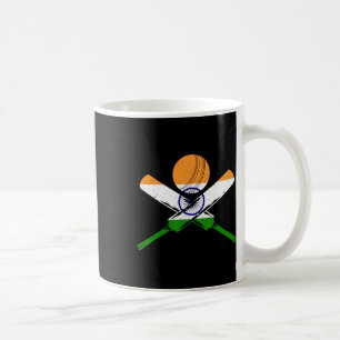 Cricket Indien Vintage Indische Flagge Cricketspie Kaffeetasse