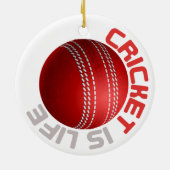 Cricket ist das Leben Keramik Ornament (Hinten)