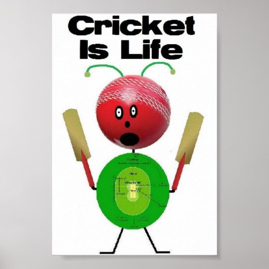 Cricket ist das Leben Poster (Vorne)