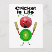 Cricket ist das Leben Postkarte (Vorderseite)