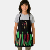 Cricket ist das Wort, Kinder drucken Schürze (Insitu)