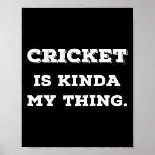 Cricket ist irgendwie mein Ding S Geschenke für Cr Poster