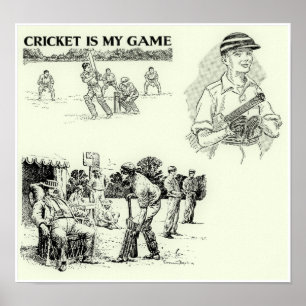 Cricket ist mein Spiel - Archiv Sport Print Poster