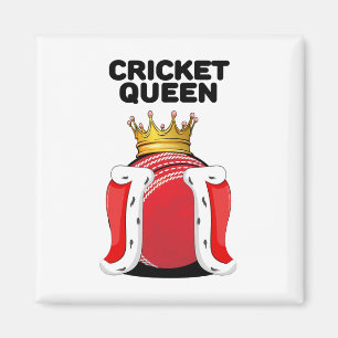 Cricket-Königin Frauen-Cricket Mädchen Cricket-Spi Magnet
