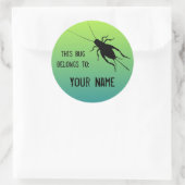 Cricket-Label Runder Aufkleber (Tasche)