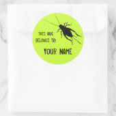 Cricket-Label Runder Aufkleber (Tasche)