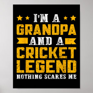 Cricket-Legende Opa Poster