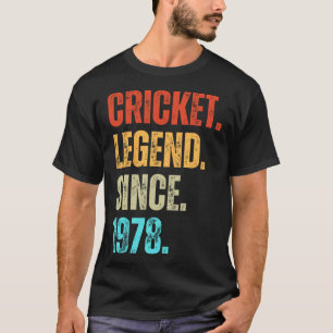 Cricket-Legende seit 1978 Retro Geburtstag T-Shirt