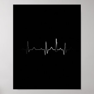 Cricket Liebe Cricket spielen Herzlinie Poster