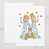 Cricket-Liebhaber Einladung (Vorne/Hinten)