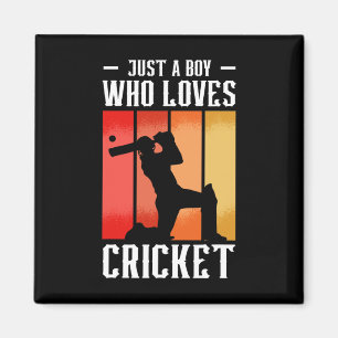 Cricket Ll Cricketspieler nur ein Junge, der Cri l Magnet