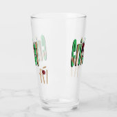 Cricket-Logo und Stumps, Glas (Links)