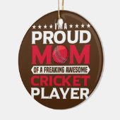 Cricket Mama Cricket Sports Team Player Keramik Ornament (Links)